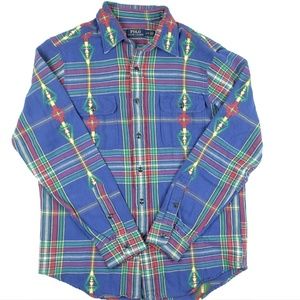 Ralph Lauren Aztec Tribal Plaid Button Down Shirt